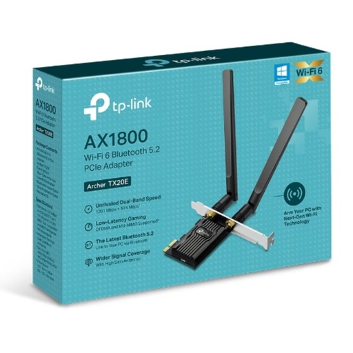 [Archer TX20E] TP-Link Archer TX20E AX1800 Wi-Fi 6 Bluetooth 5.2 PCIe Adapter