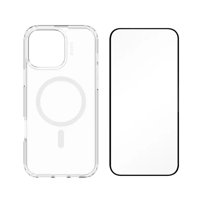 EFM Zurich MagSafe + Screen Protector Bundle suits iPhone 16 Pro Max - Clear