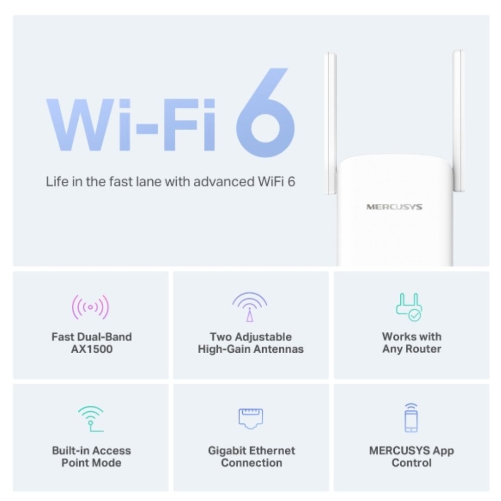 Mercusys AX1500 Wi-Fi 6 Range Extender