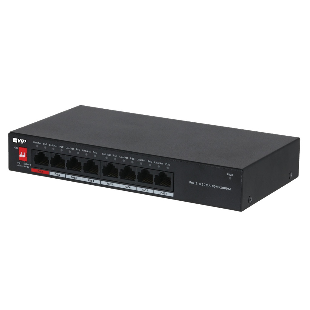VIP 8 Port Unmanaged Gigabit Hi-PoE Ethernet Switch