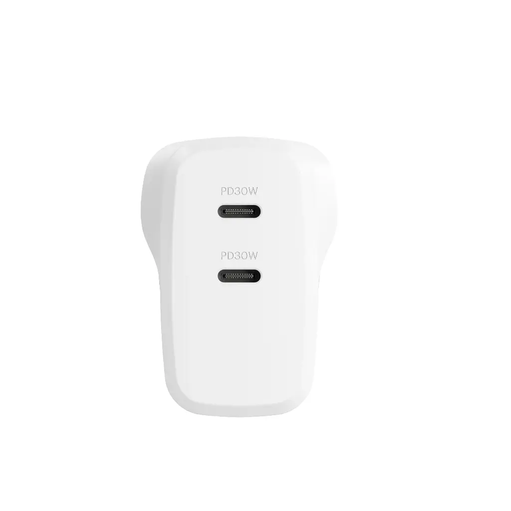 Cygnett PowerPlus 60W Dual USB-C Wall Charger - White
