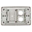 2 Way Outlet Plate w/Cable Management & 2 Blank Inserts