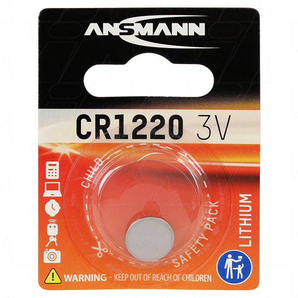 Ansmann CR1220 Lithium Battery Coin Cell