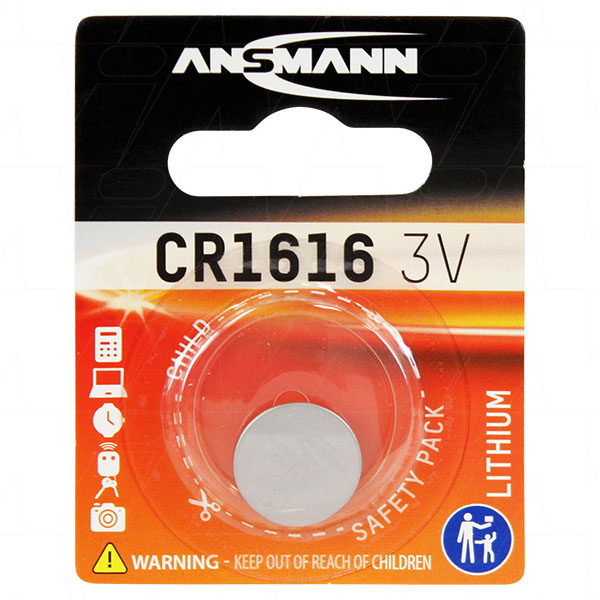 Ansmann CR1616 Lithium Battery Coin Cell