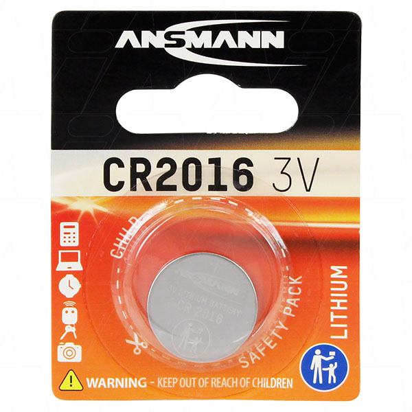 Ansmann CR2016 Lithium Battery Coin Cell