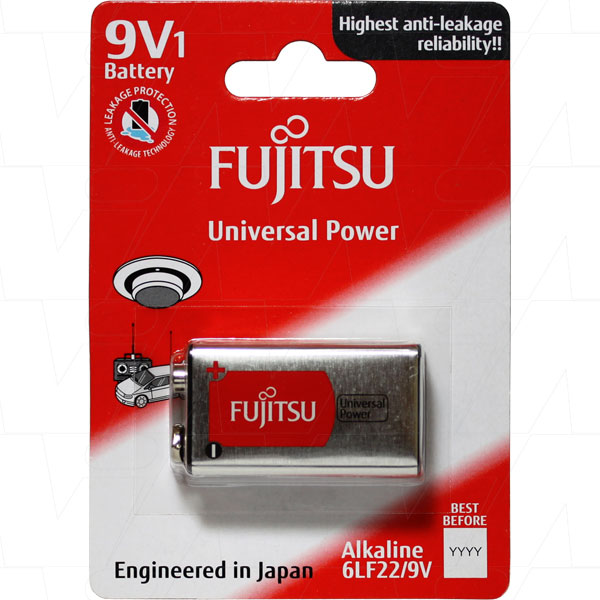Fujitsu Universal Power 9V Alkaline Battery