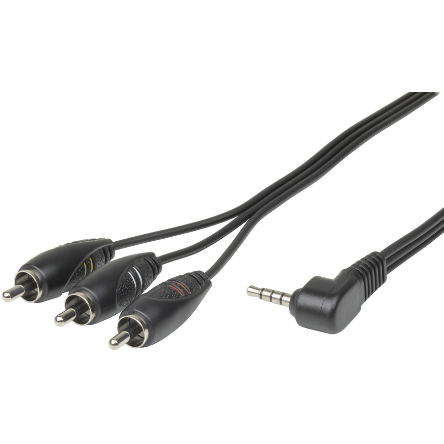 3x RCA Plugs (Composite) to 4 Pin 3.5mm AV Cable - 1.5m