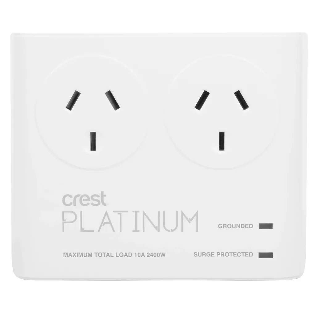 Crest Platinum Surge Protector - 2 Socket
