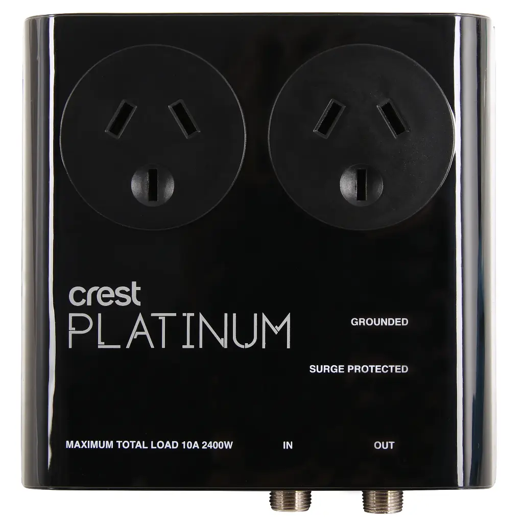 Crest Platinum Surge Protector 2 Socket w/Antenna Protection