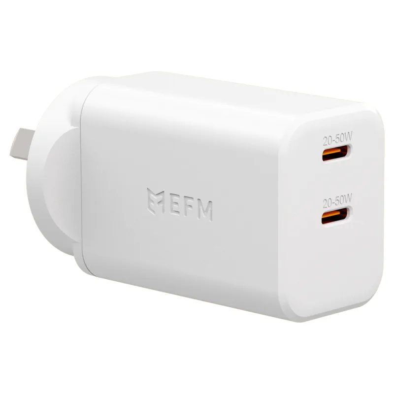 EFM ECO 50W Dual Port Wall Charger - White *EOL*