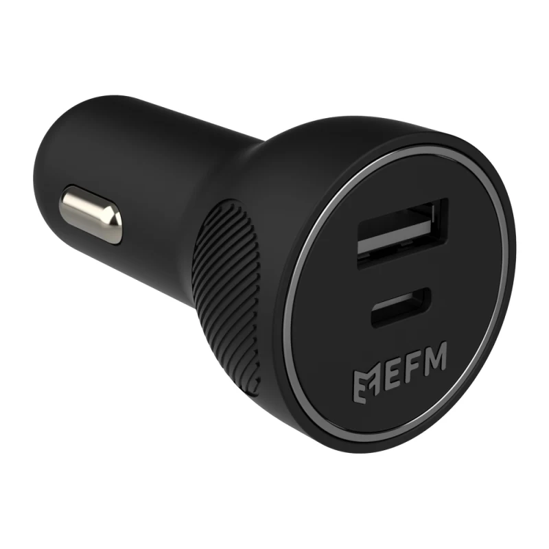 EFM 30W Dual Port Car Charger w/Power Delivery and PPS