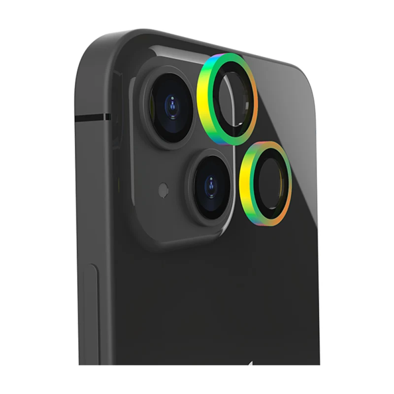 EFM Camera Lens Armour for iPhone 14/iPhone 14 Plus - Rainbow