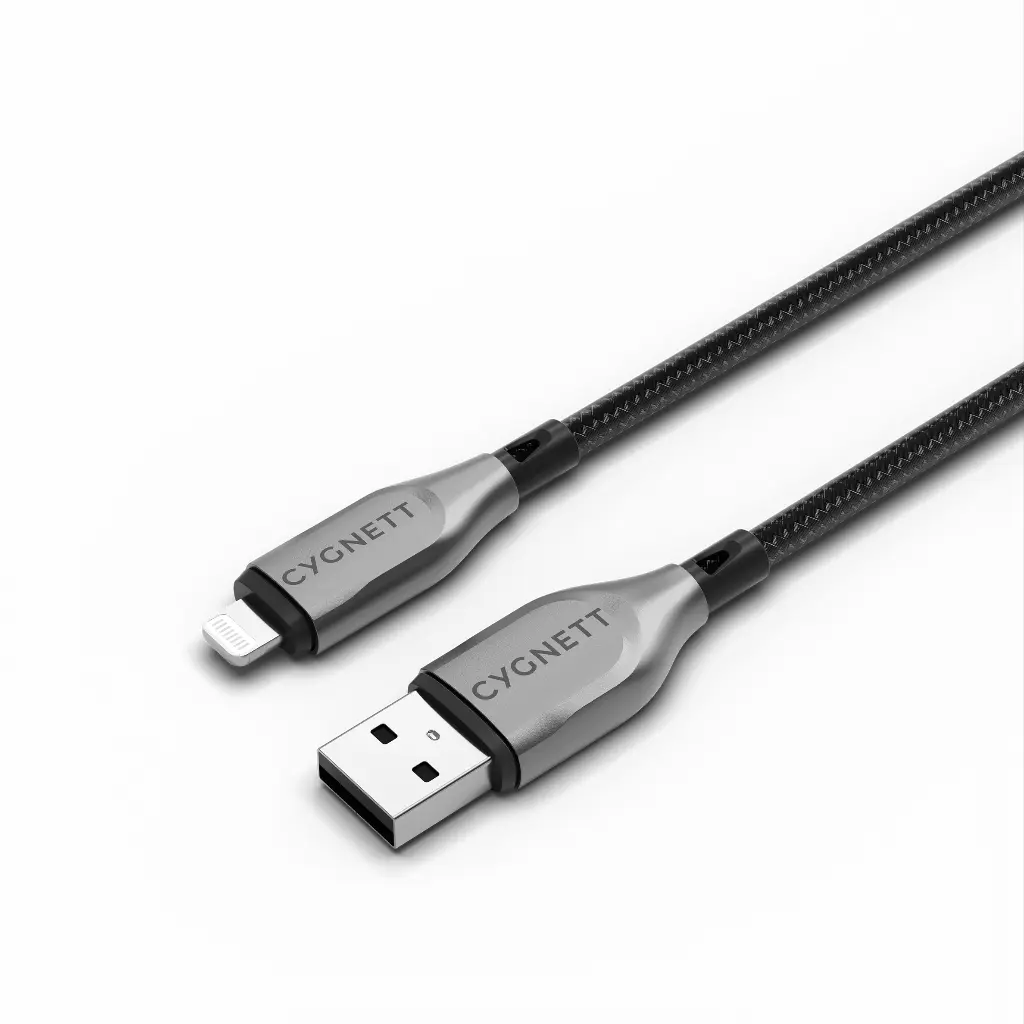Cygnettt Armoured Lightning to USB-A Cable 50cm - Black