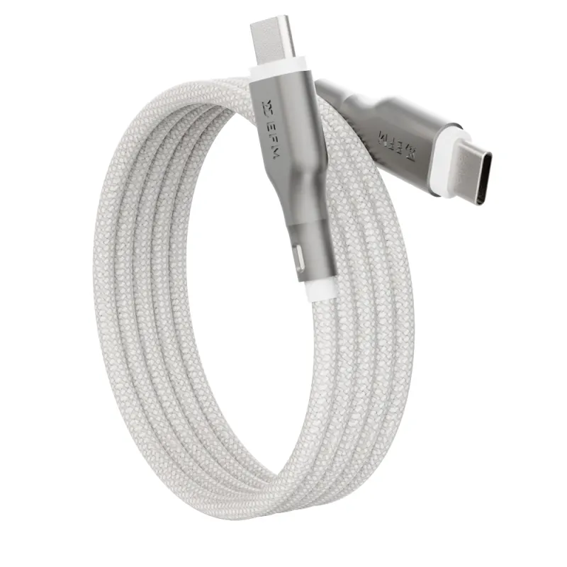 EFM Mag-Coil USB-C to USB-C 1M Cable - White