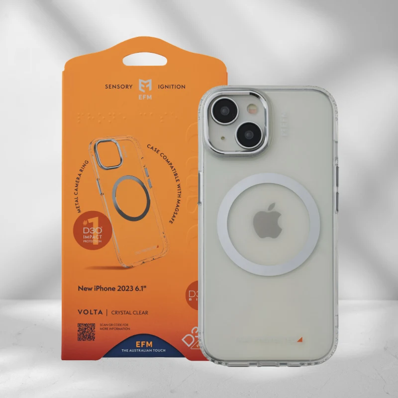 EFM Volta Case Armour with D3O BIO suits iPhone 15 - Clear