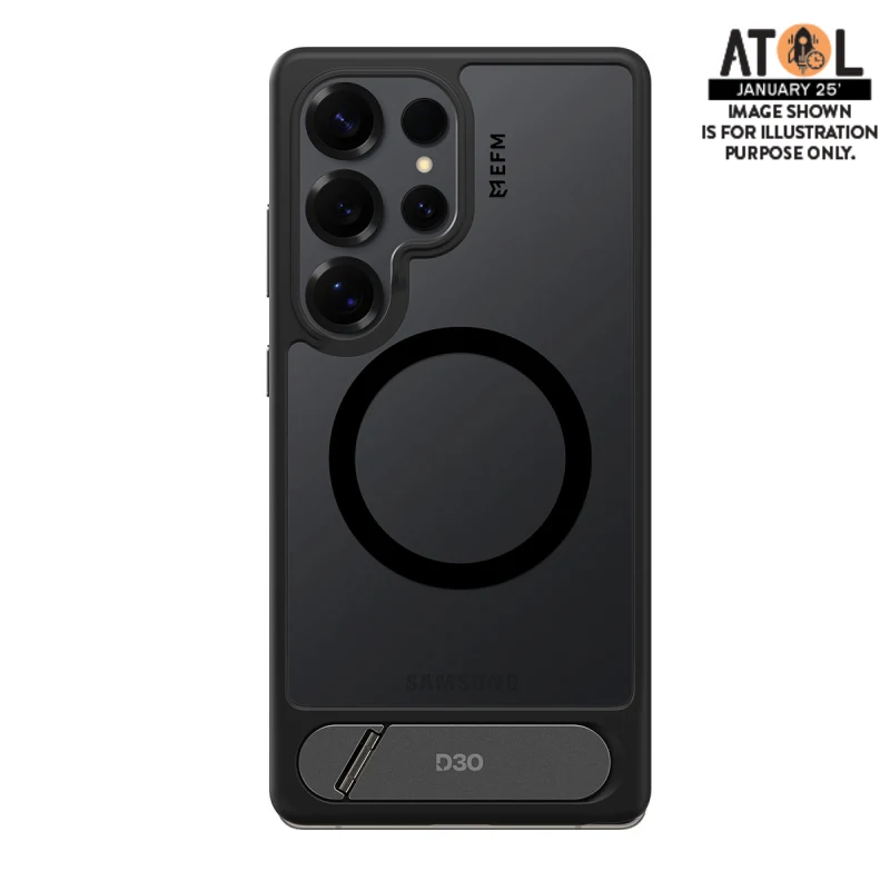 EFM Alta Case with D3O BIO suits Samsung Galaxy S25 Ultra - Black/Clear