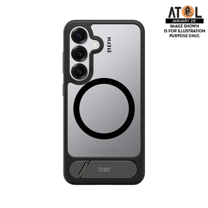 EFM Alta Case with D3O BIO suits Samsung Galaxy S25+ - Black/Clear