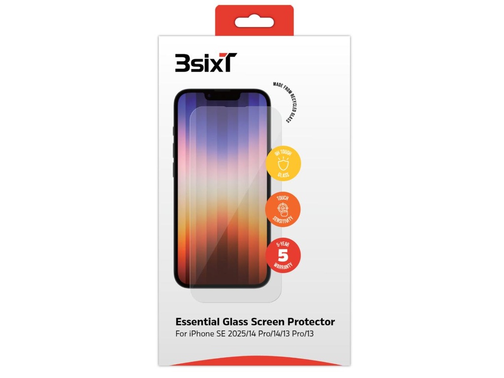 3sixT PrismShield Essential Screen Protector suits iPhone 16e 