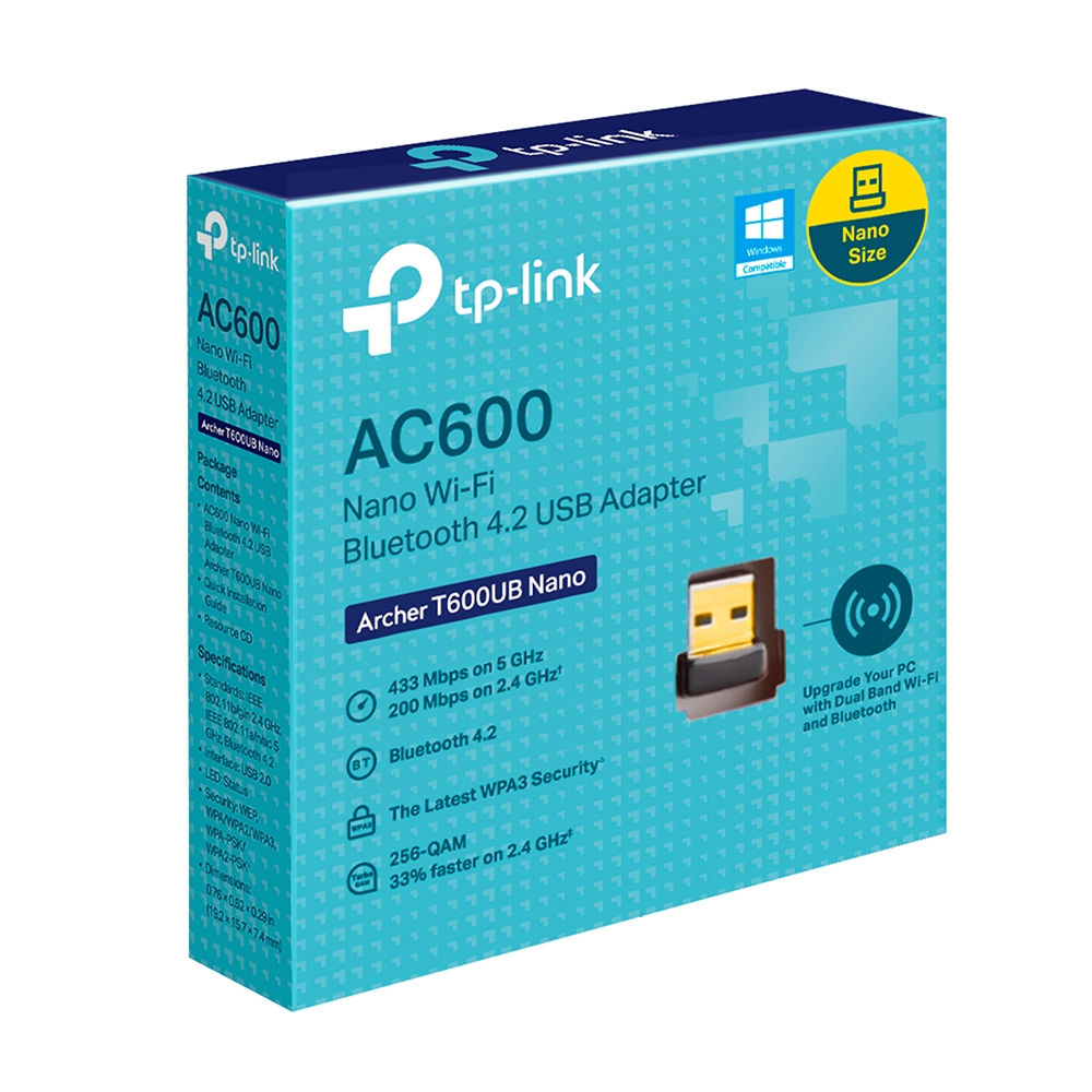 TP-Link Archer T600UB Nano AC600 Nano Wi-Fi + Bluetooth USB Adapter