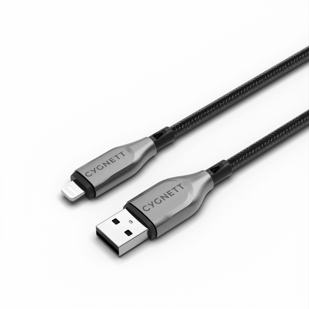 Cygnett Armoured Lightning To USB-A Cable 2m - Black