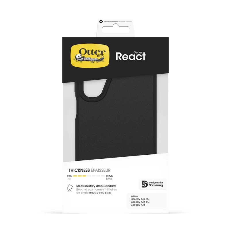 OtterBox React Case suits Samsung Galaxy A17/A16 5G - Black
