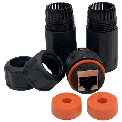 Cat6A RJ45 Inline Coupler (IP68)