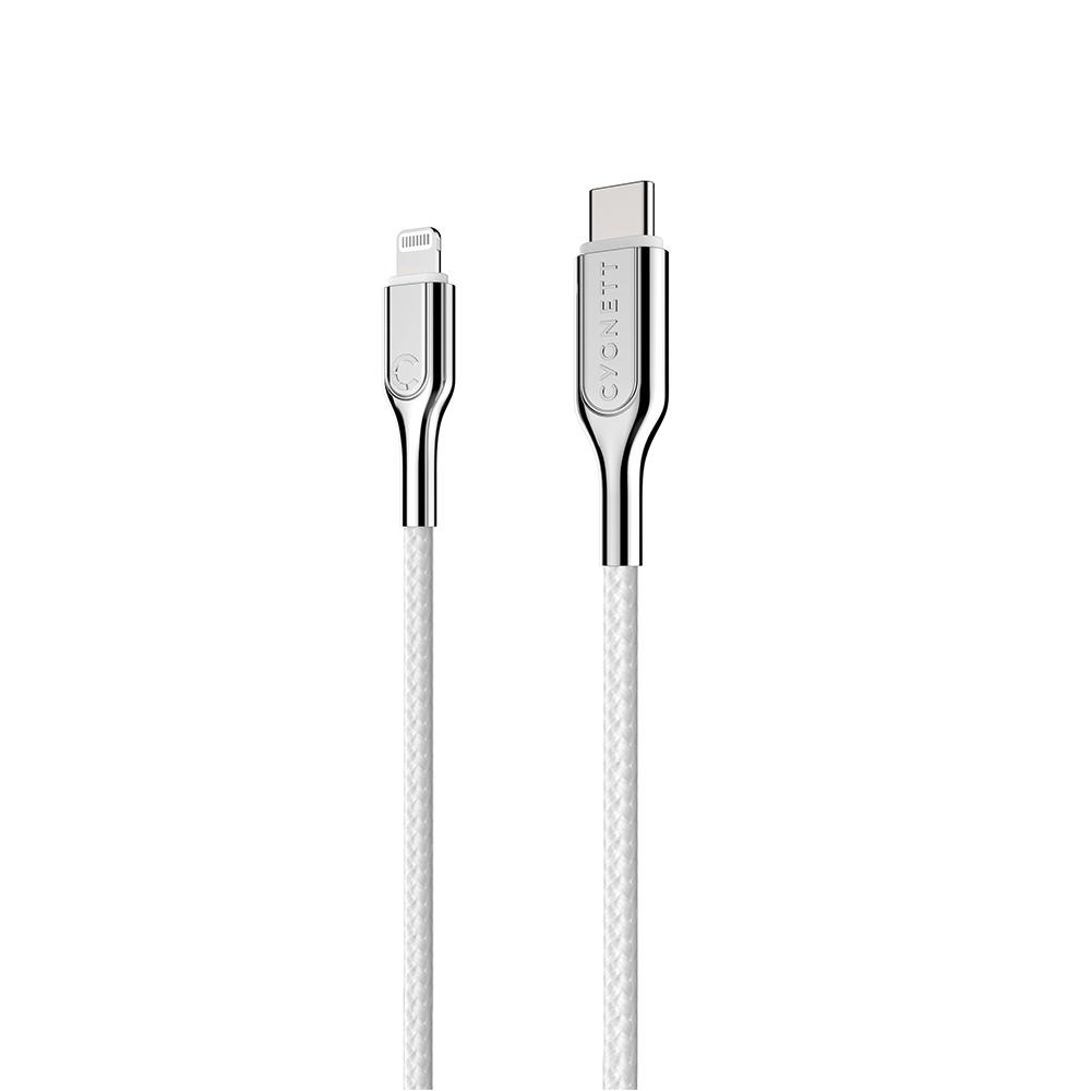 Cygnett Armoured Lightning to USB-C Cable 2m - White