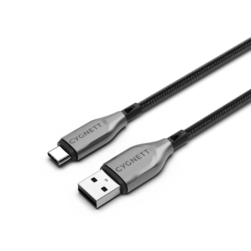 Cygnett Armoured USB-C to USB-A (2.0) Cable 3m - Black