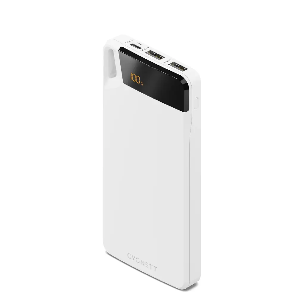 Cygnett ChargeUp Boost 10,000 mAh Power Bank - White