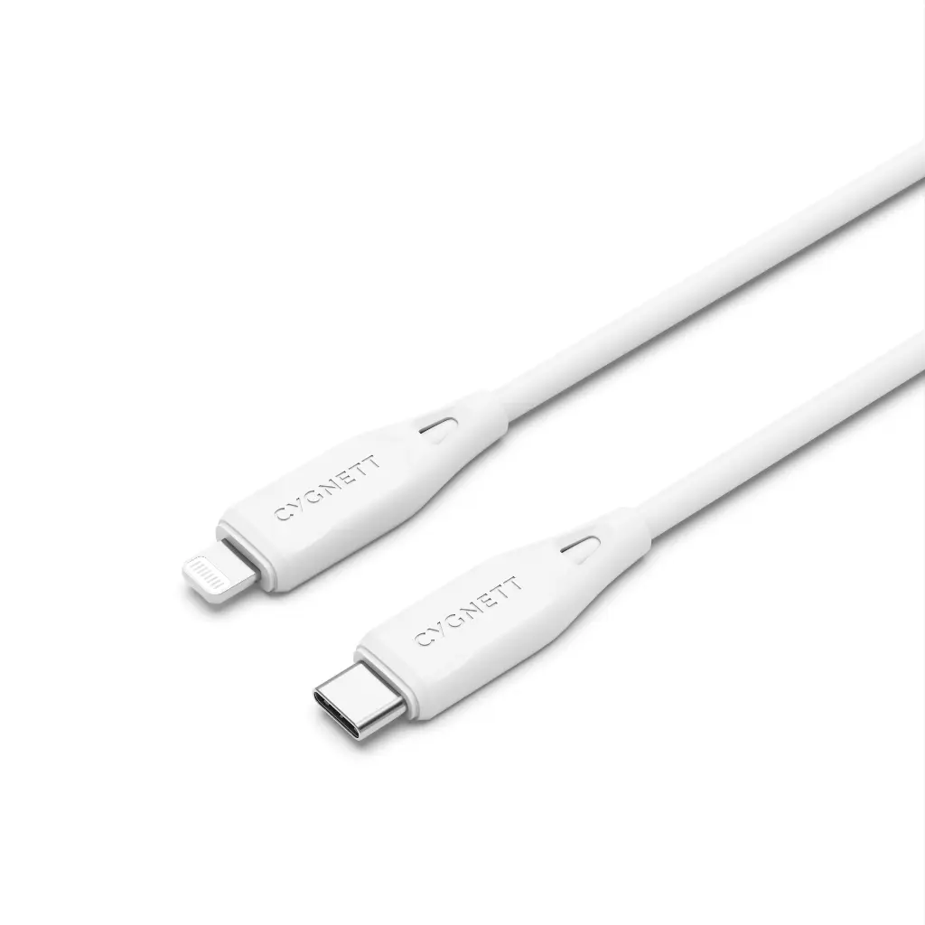 Cygnett Essentials (Gen 2) Lightning to USB-C (2.0) Cable 2m - White