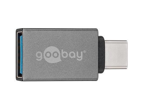 [51595] Goobay USB-C Male to USB 3.0 Female (Type A) - Grey