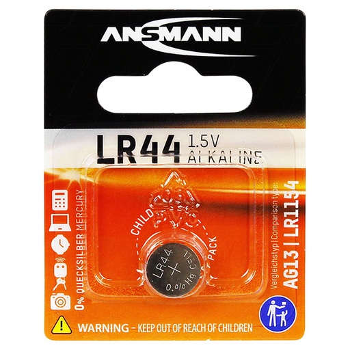 [LR44-BP1(A)] Ansmann LR44 Alkaline Battery
