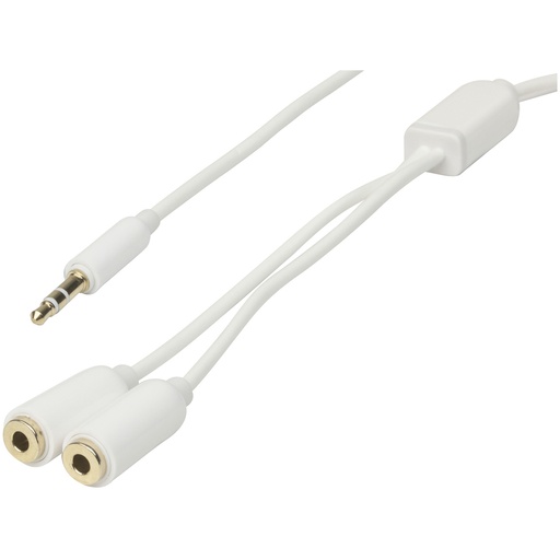 [WA7504] 3.5mm Stereo Plug to 2x 3.5mm Stereo Socket - 0.2m