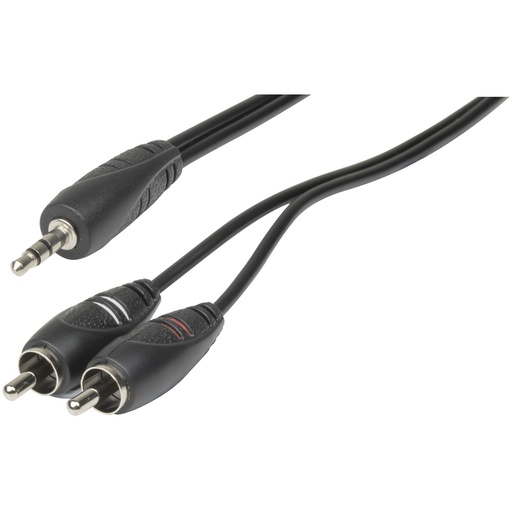 [WA7014] 3.5mm Stereo Plug to 2x RCA Plugs Audio Cable - 1.5m