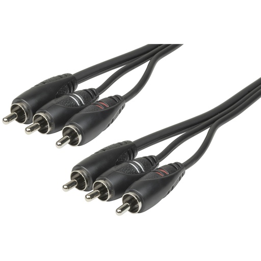 [WV7316] 3x RCA Plugs to 3x RCA Plugs - 1.5m