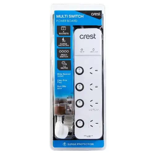[PWA04980] Crest 4 Socket Switched Socket Power Board