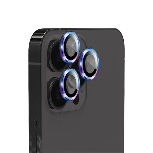 [EFSGCLAE6088RBW] EFM Camera Lens Armour suits iPhone 15 Pro/15 Pro Max - Rainbow Nirvana