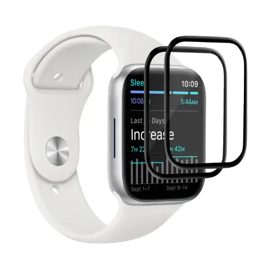 [EFSGBAE183FLXG] EFM FlexiGlass Twin Pack suits Apple Watch Series 7/8/9 (41 mm)