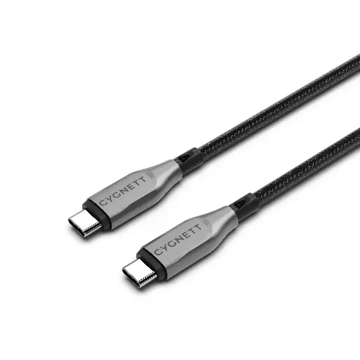 [CY4673PCTYC] Cygnett Armoured USB-C to USB-C Cable 50cm – Black 