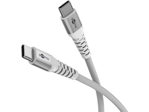 [70193] Goobay Supersoft USB-C to USB-C (v2.0) Cable 1m - White (NRP)
