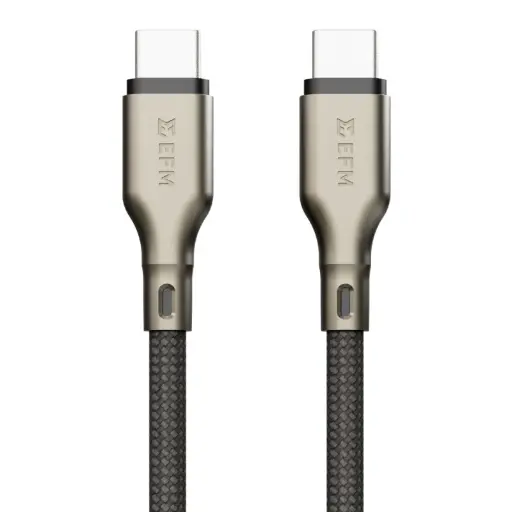 [EFCAP1U990BLA] EFM USB-C to USB-C 140W Pro Power and Data Cable 1M
