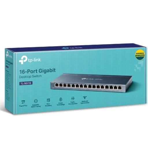 [TL-SG116] TP-Link 16 Port Gigabit Unmanaged Switch (Unmanaged)