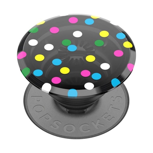 [805652] PopSockets PopGrip (Gen2) - Translucent Black Disco Dots