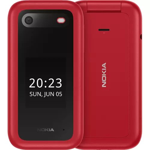 [1GF012HPB1A03] Nokia 2660 4G Flip Phone (Unlocked) - Red