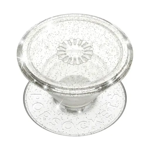 [805149] Popsockets PopGrip (Gen2) Clear Glitter Silver