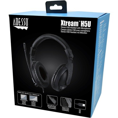 [XTREAM H5U] Adesso Xtream H5U Wired Over-the-head Stereo Headset (USB)