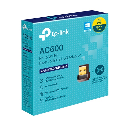 [Archer T600UB Nano] TP-Link Archer T600UB Nano AC600 Nano Wi-Fi + Bluetooth USB Adapter