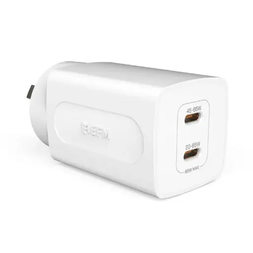 [EFPW65U932WHI] EFM 65W GaN Wall Charger w/Power Delivery and PPS - White