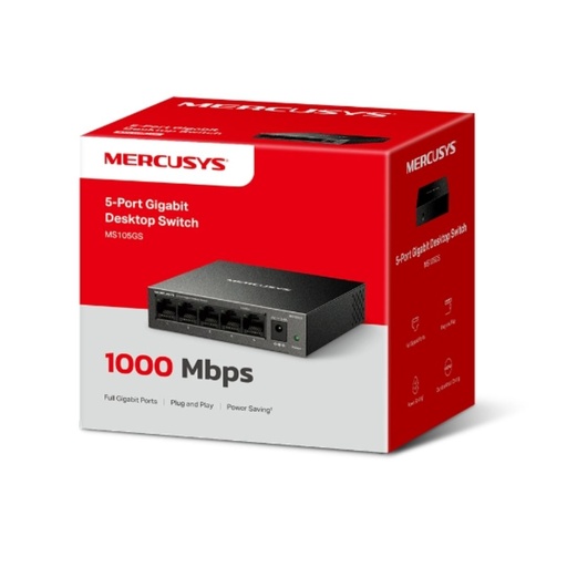 [MS105GS] Mercusys 5 Port Gigabit Desktop Switch