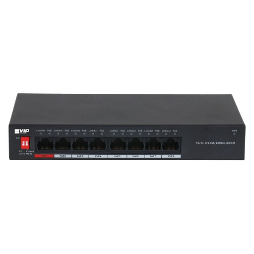 [VSPOE-SWB8G] VIP 8 Port Unmanaged Gigabit Hi-PoE Ethernet Switch